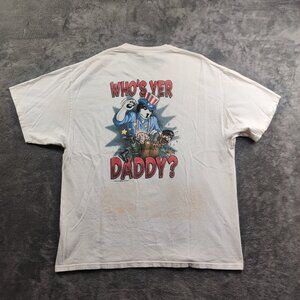 VINTAGE 2003 Big Dogs Shirt Adult Mens XL White Yellowing Short Sleeve